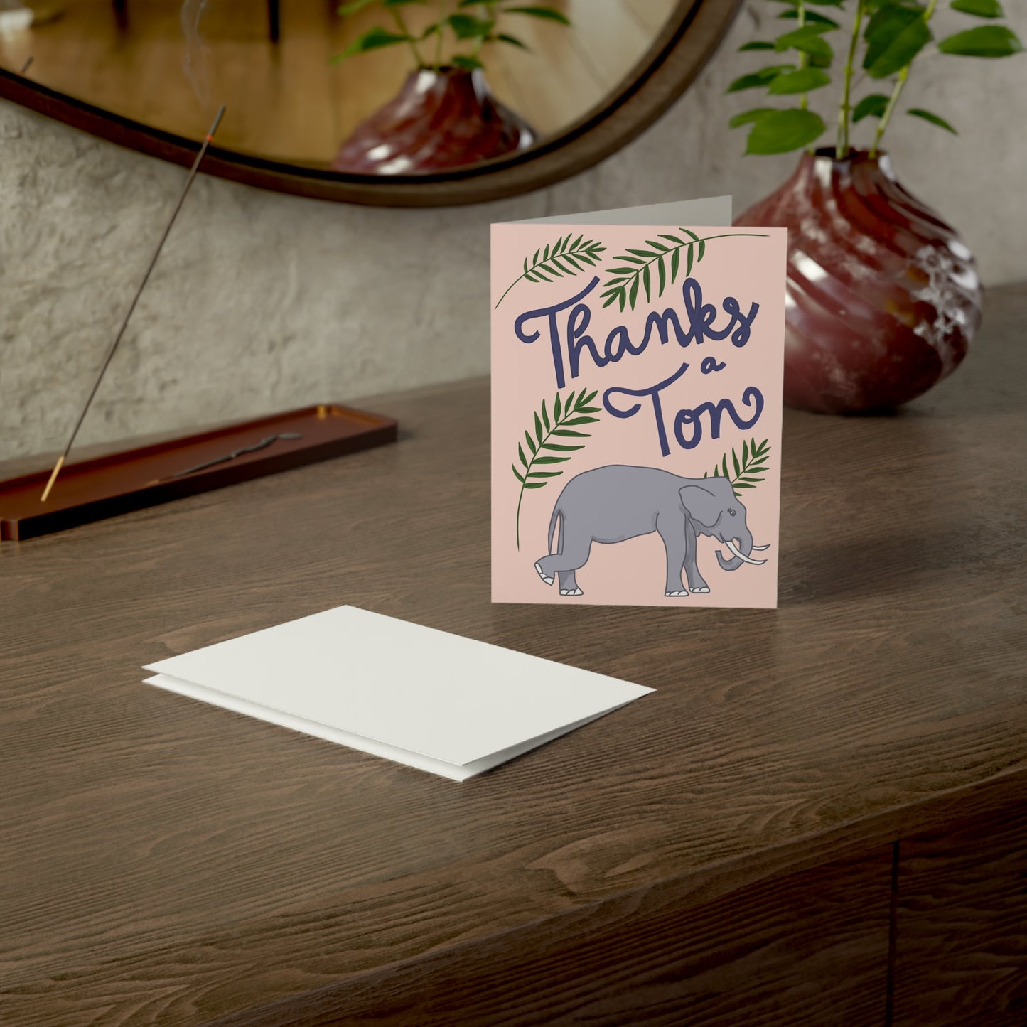 Thank You Elephant Greeting Cards (1, 10, 30, and 50pcs)